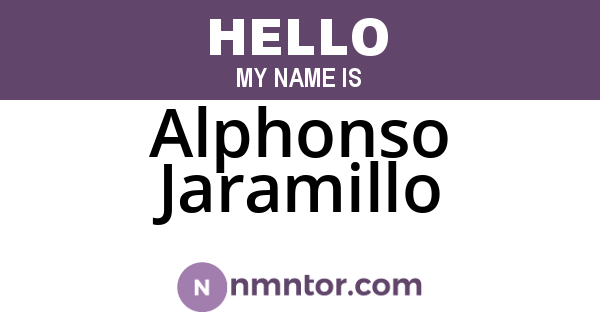 Alphonso Jaramillo