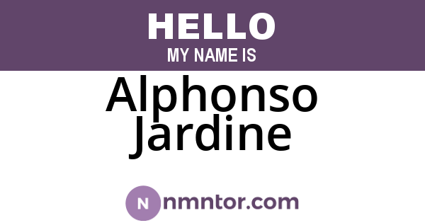 Alphonso Jardine