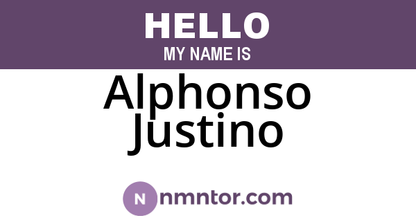 Alphonso Justino