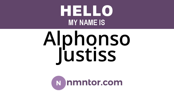 Alphonso Justiss