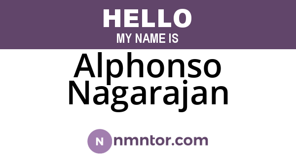 Alphonso Nagarajan
