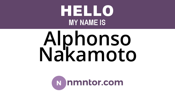 Alphonso Nakamoto