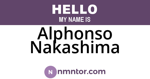 Alphonso Nakashima
