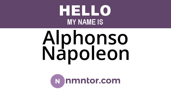 Alphonso Napoleon