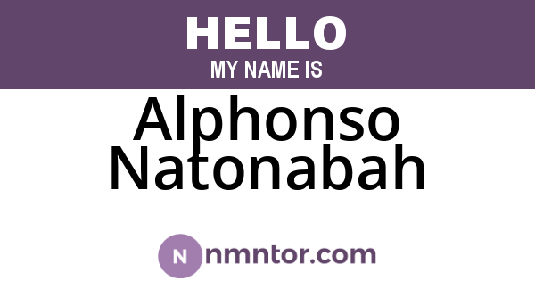 Alphonso Natonabah