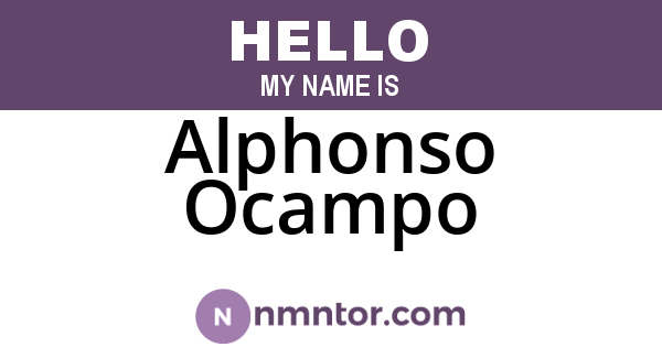 Alphonso Ocampo