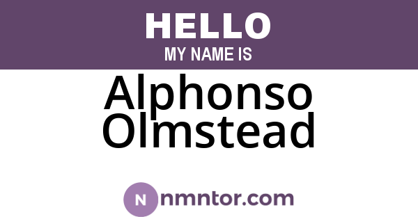 Alphonso Olmstead