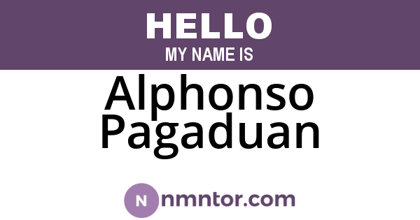 Alphonso Pagaduan