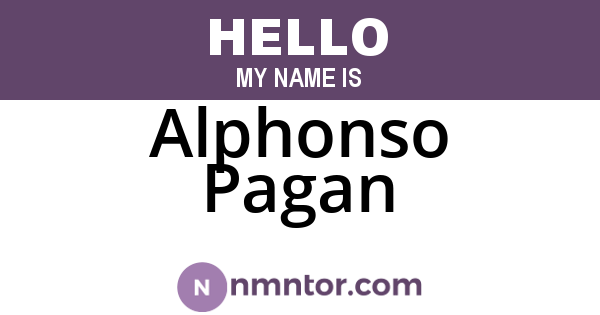 Alphonso Pagan
