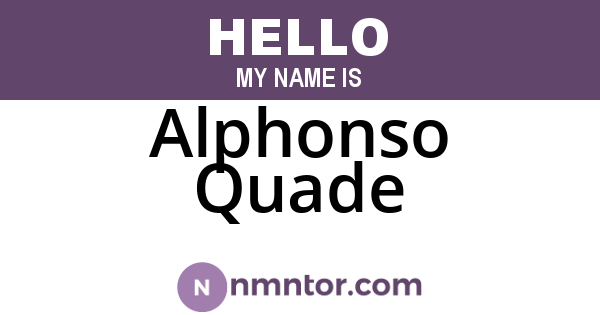 Alphonso Quade