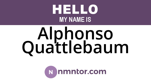 Alphonso Quattlebaum