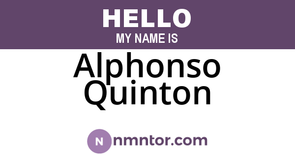 Alphonso Quinton