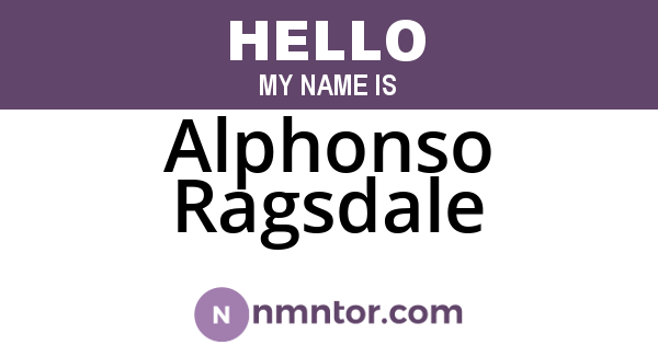 Alphonso Ragsdale