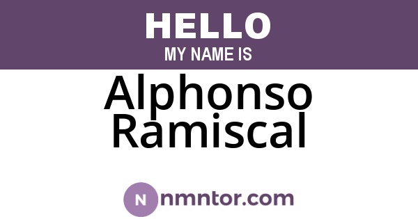 Alphonso Ramiscal