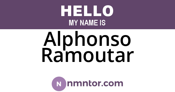 Alphonso Ramoutar