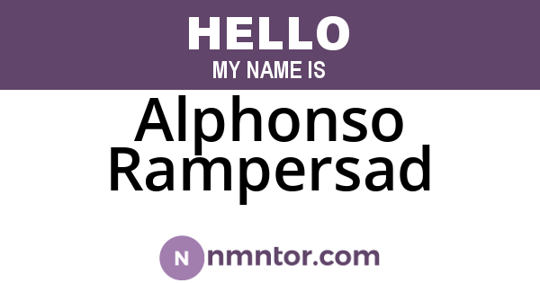 Alphonso Rampersad