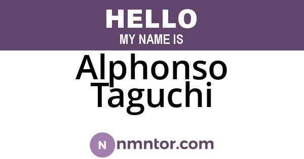 Alphonso Taguchi