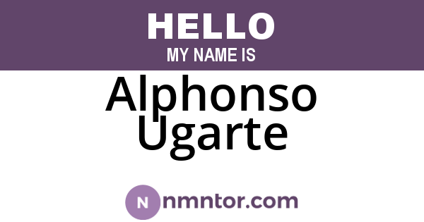 Alphonso Ugarte