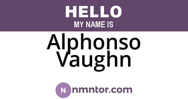 Alphonso Vaughn