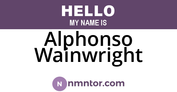 Alphonso Wainwright