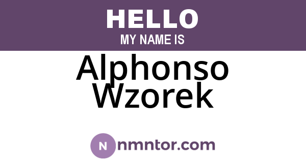 Alphonso Wzorek