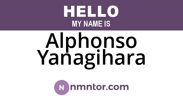 Alphonso Yanagihara