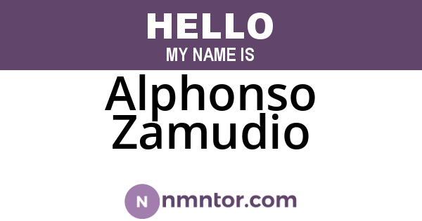 Alphonso Zamudio