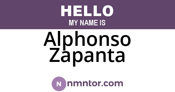 Alphonso Zapanta