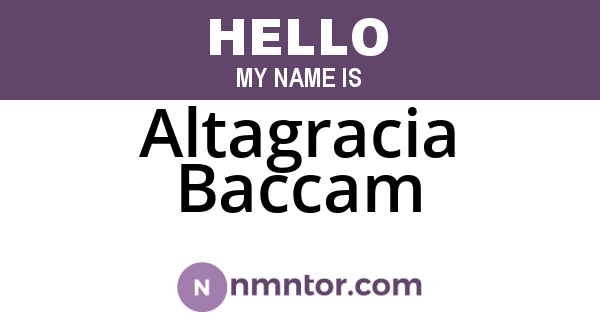 Altagracia Baccam