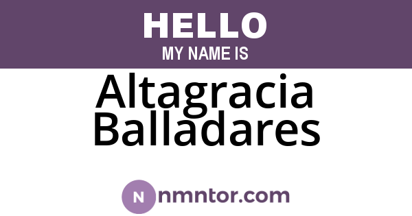 Altagracia Balladares