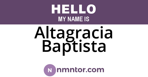 Altagracia Baptista