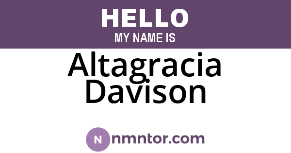 Altagracia Davison
