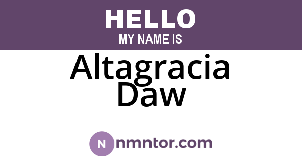 Altagracia Daw
