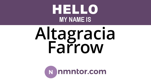 Altagracia Farrow