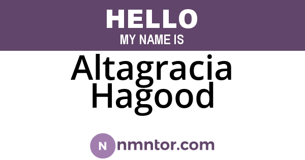 Altagracia Hagood