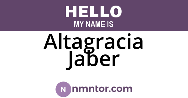 Altagracia Jaber