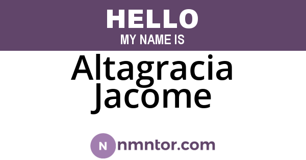 Altagracia Jacome