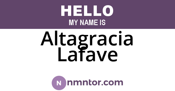 Altagracia Lafave