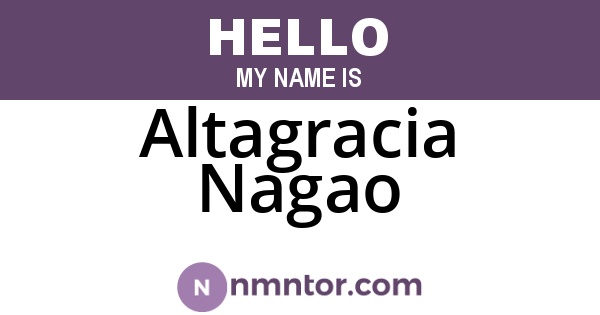Altagracia Nagao
