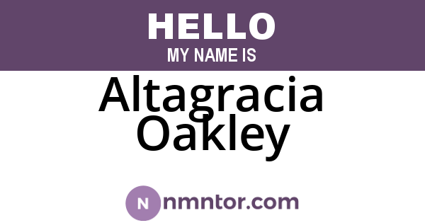 Altagracia Oakley