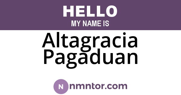 Altagracia Pagaduan