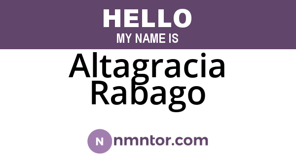 Altagracia Rabago