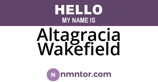 Altagracia Wakefield
