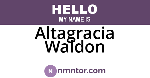 Altagracia Waldon