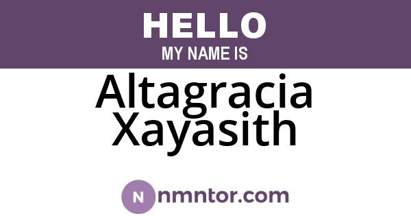 Altagracia Xayasith