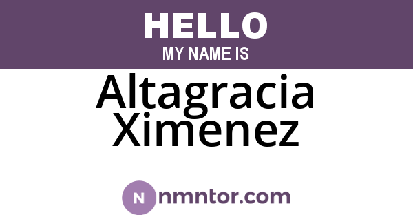 Altagracia Ximenez