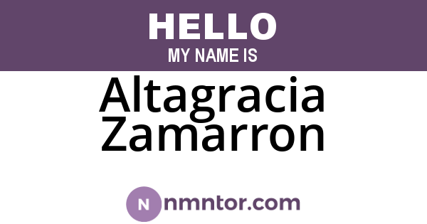 Altagracia Zamarron