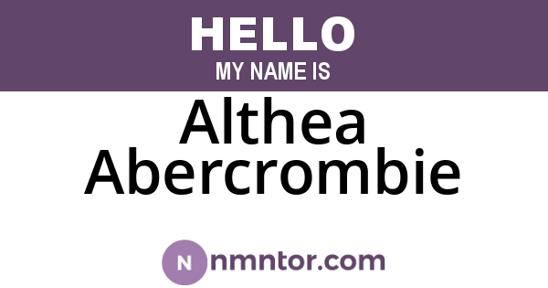 Althea Abercrombie