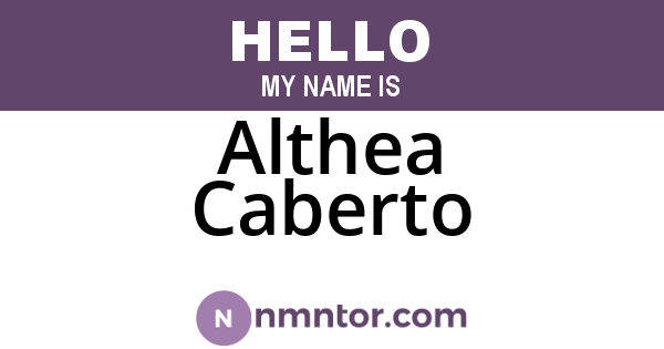 Althea Caberto