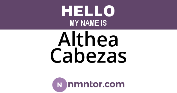 Althea Cabezas